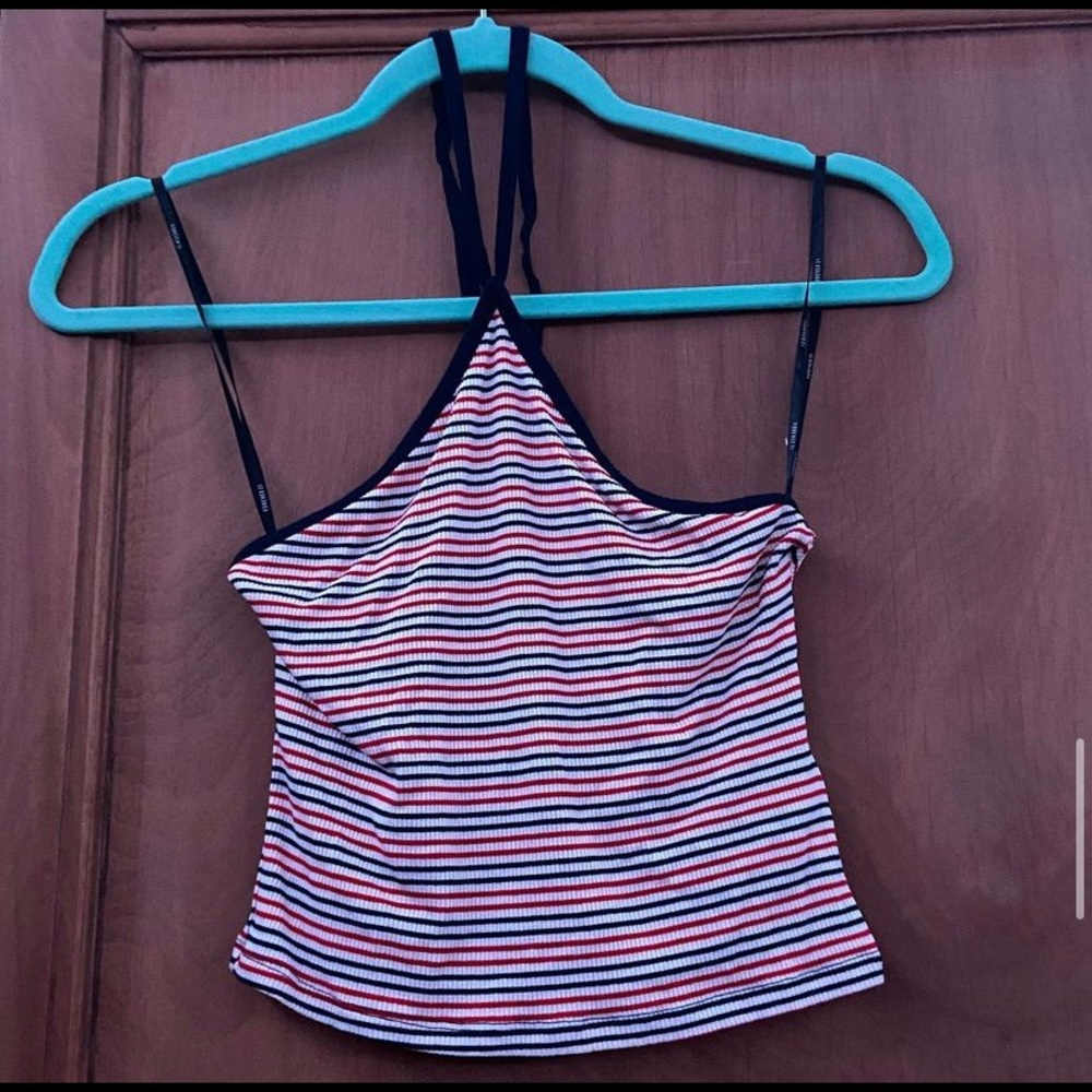 red white and blue halter top